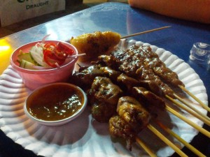 Chicken Heart and other Satays